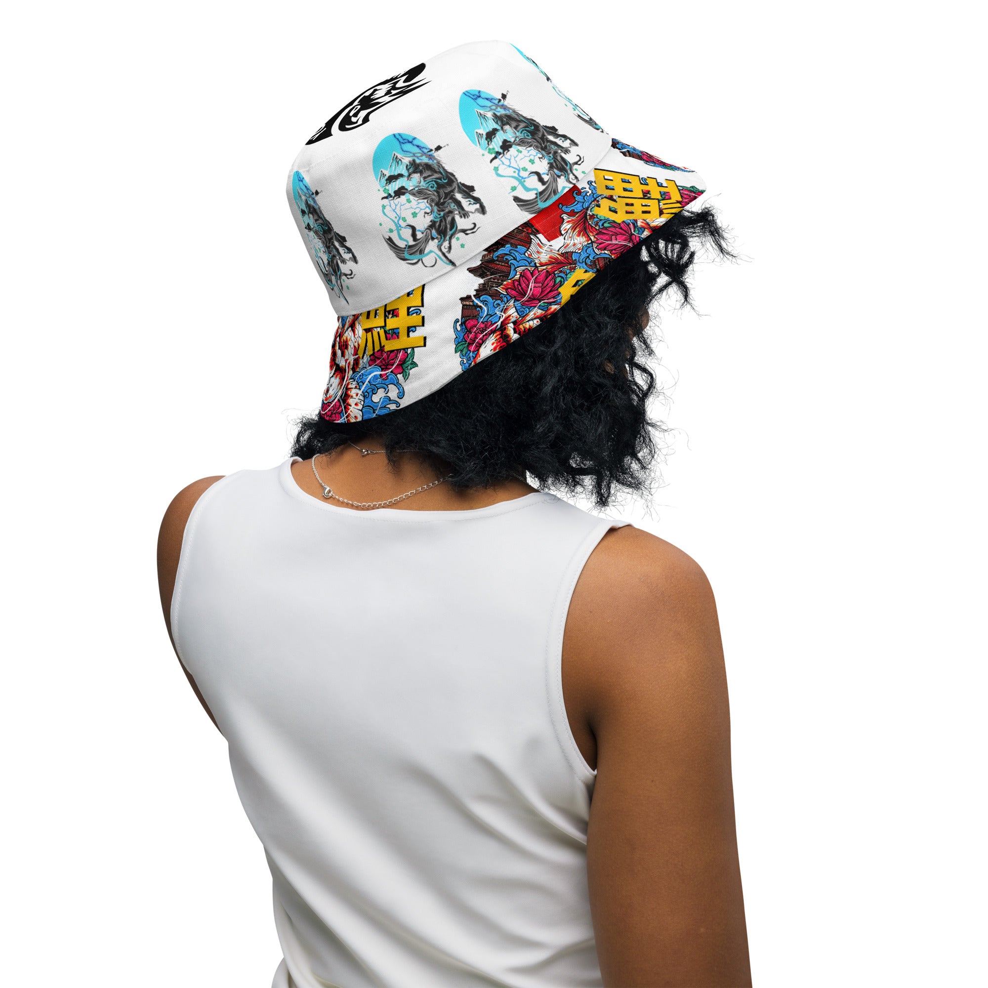 Gorro de pescador reversible