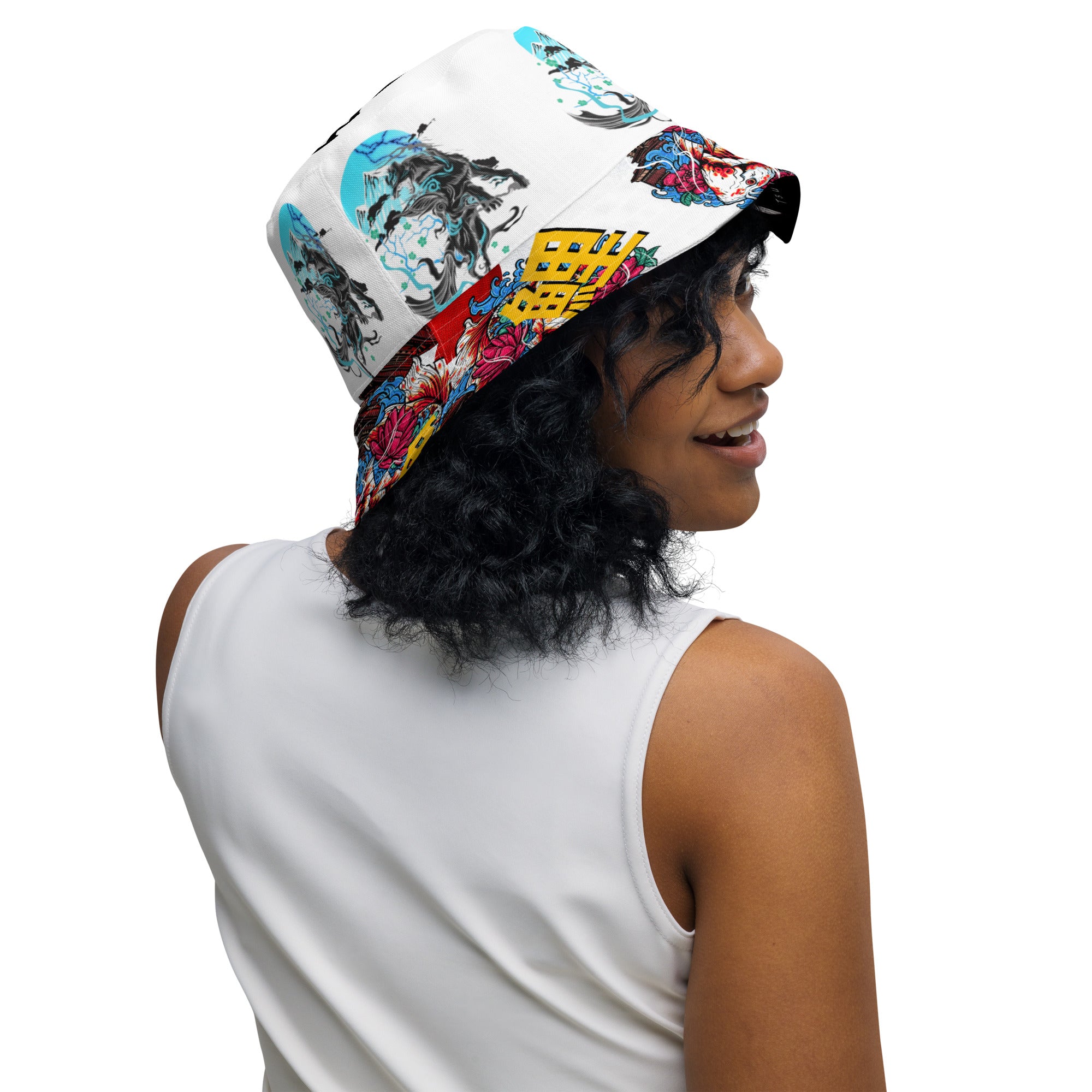 Gorro de pescador reversible