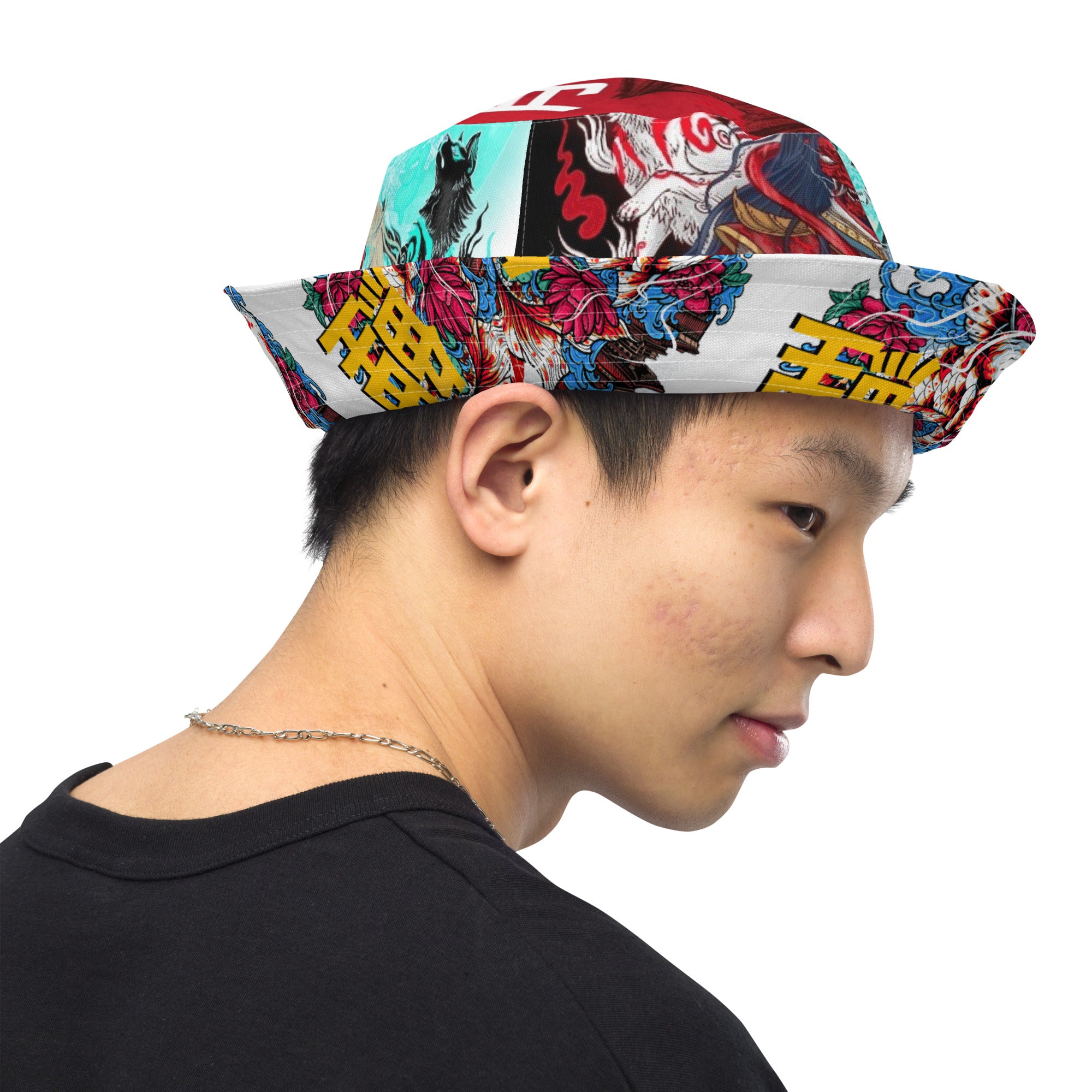Gorro de pescador reversible