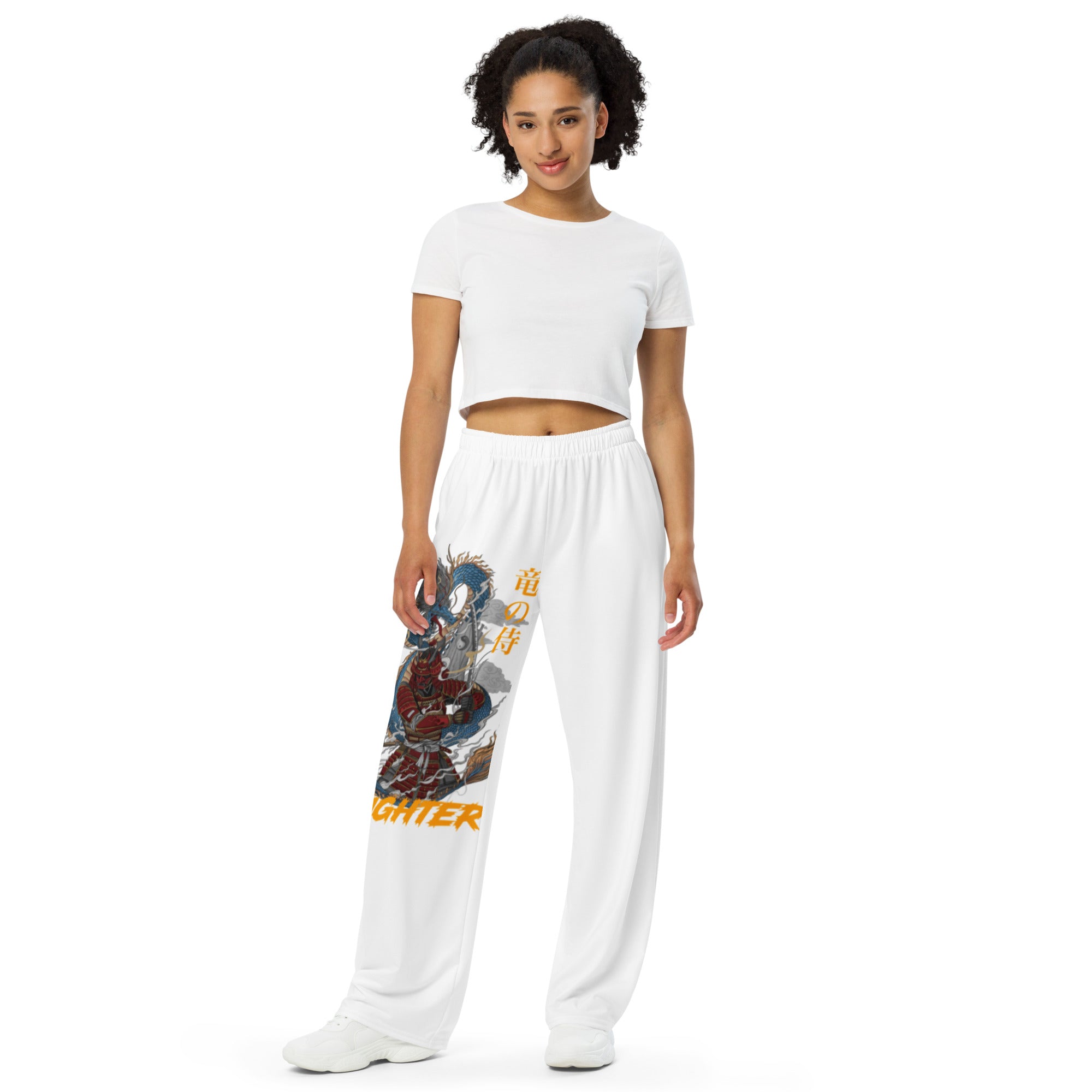 Pantalón ancho all over de mujer