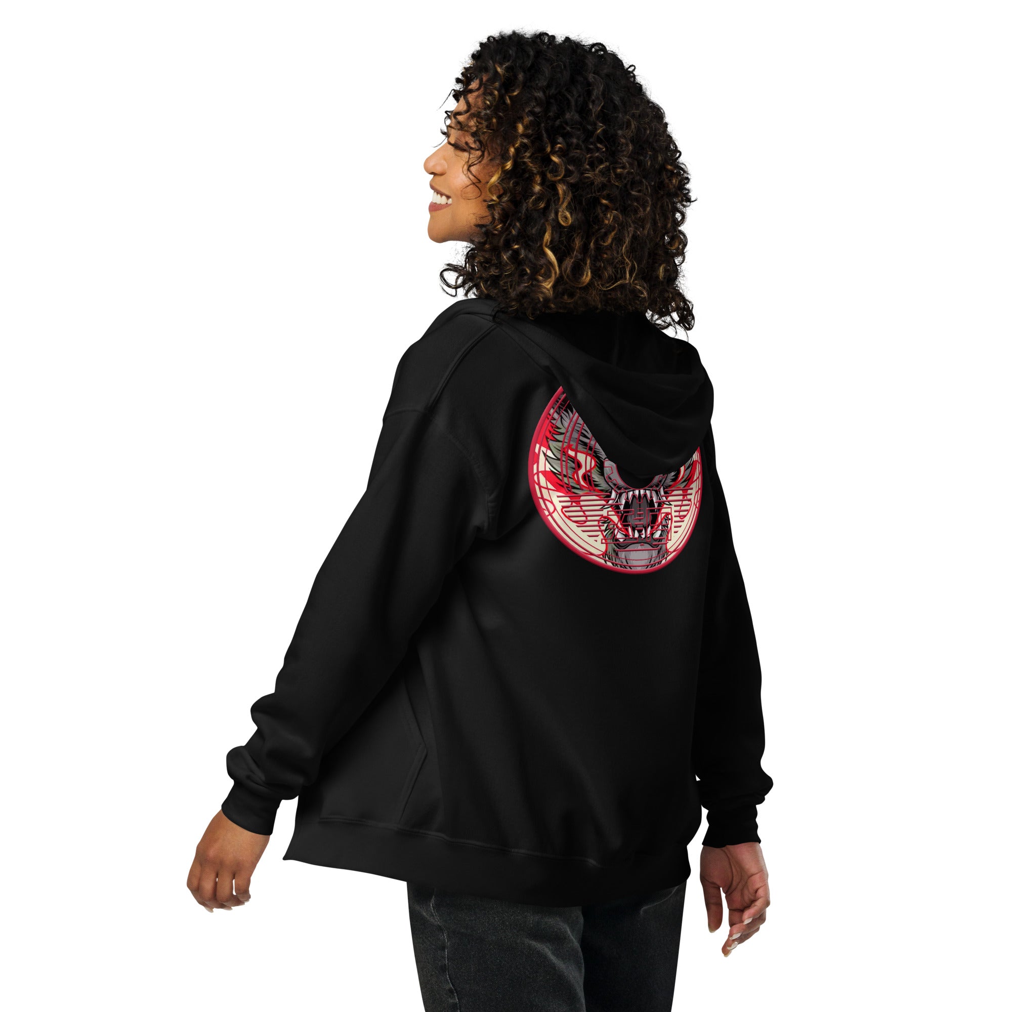 Sudadera gruesa de mujer con capucha y cremallera