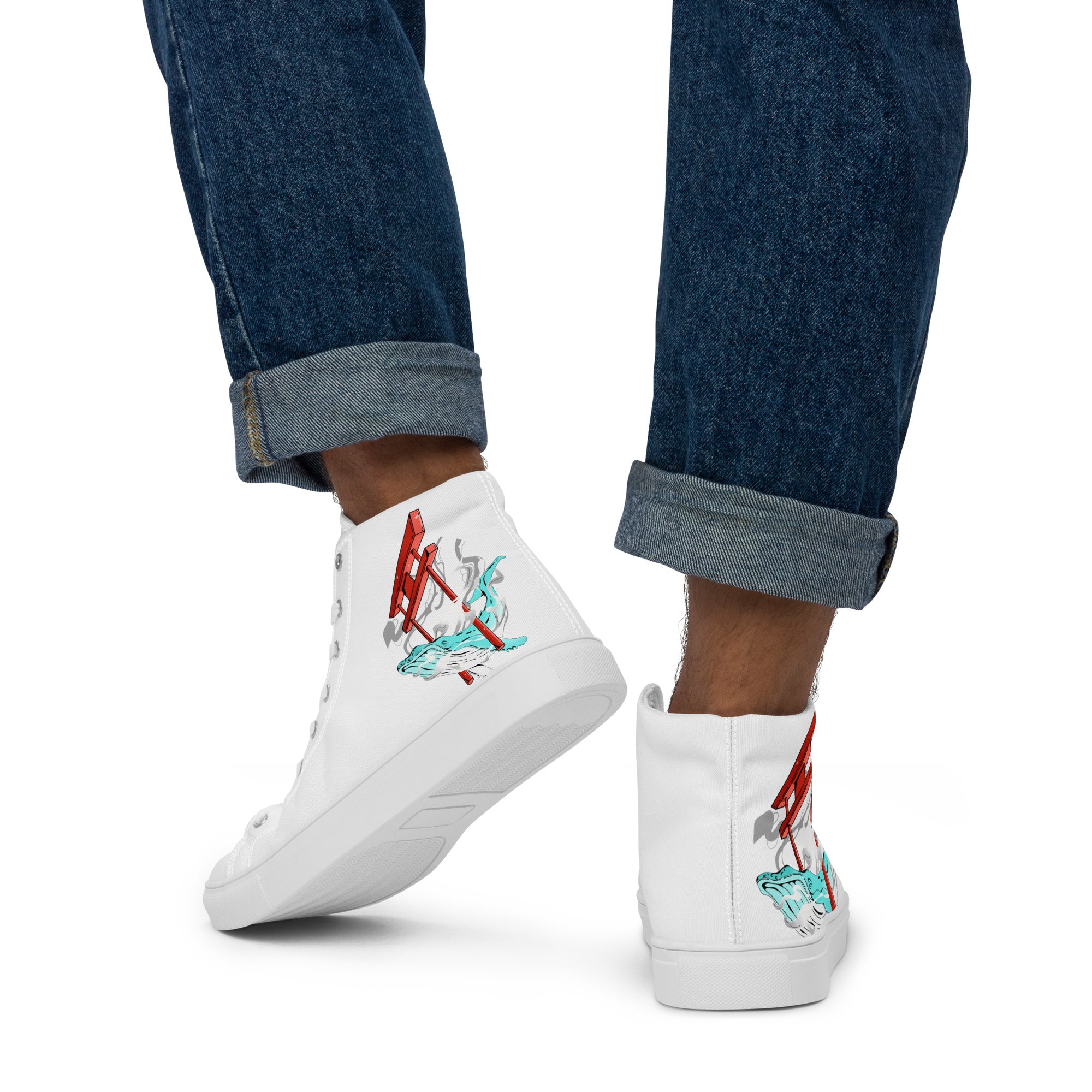 Zapatillas de lona de caña alta para hombre